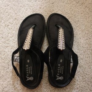 Price Drop💥Black Velvet Flat Sandal clip toe